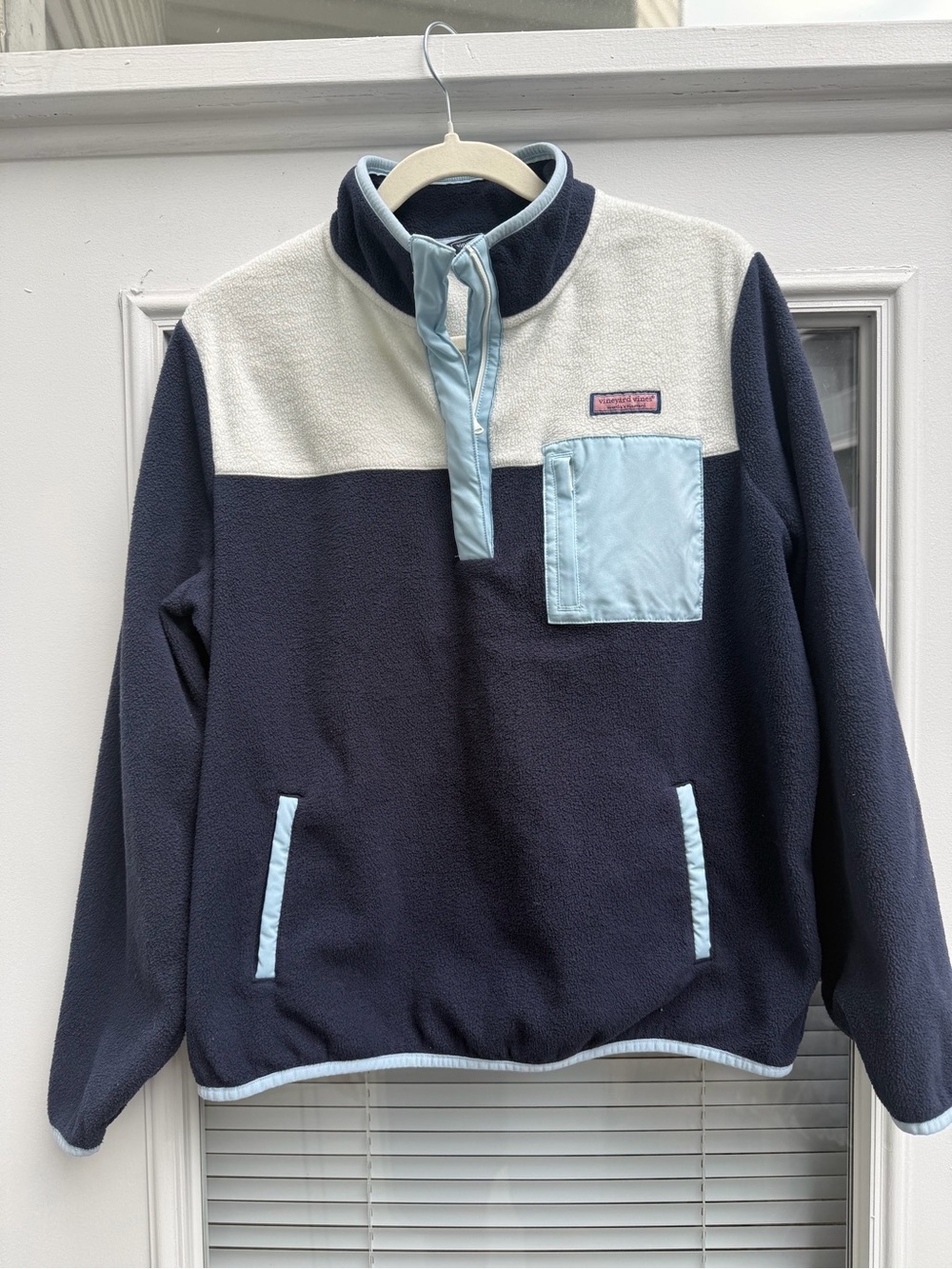 Vineyard Vines Harbor Fleece Quarter Snap Pullover Women’s L